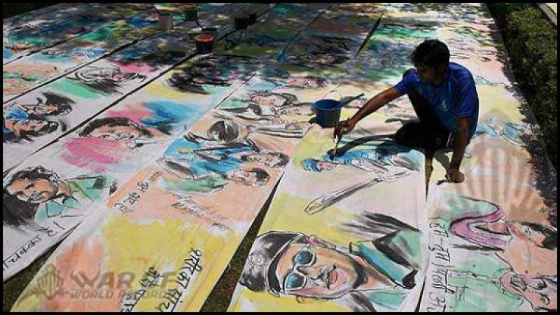 A 1,500-Foot Artistic Marathon in 38 Hours Celebrating the Life of Cricket Legend Sachin Tendulkar