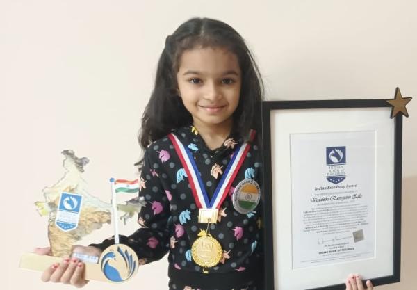 Vedanshi Ravirajsinh Zala Indian Excellency Awardee