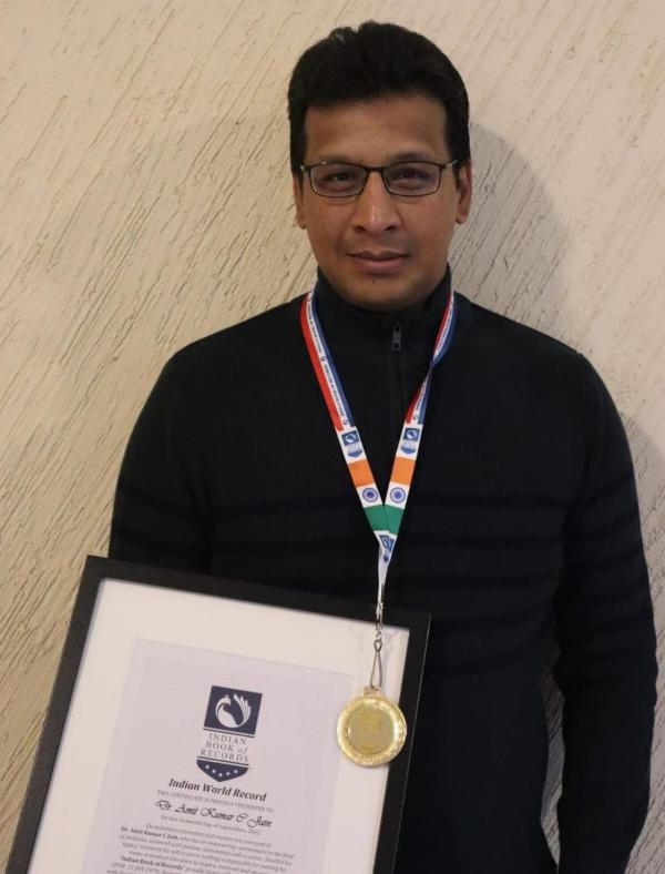 Dr. Amit Kumar C Jain  Indian Record Holder
