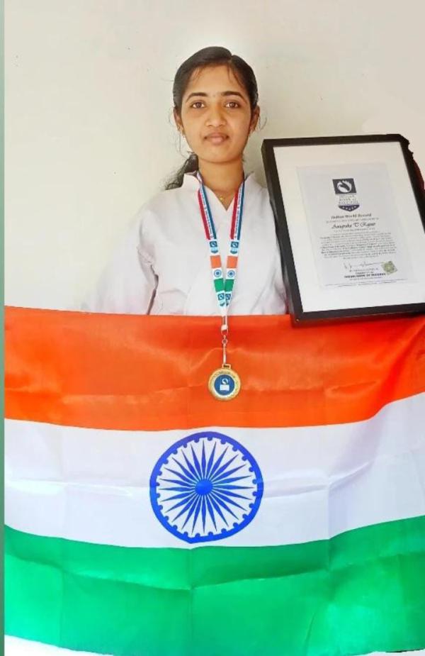 Anugraha T Rajeev  Indian World Record