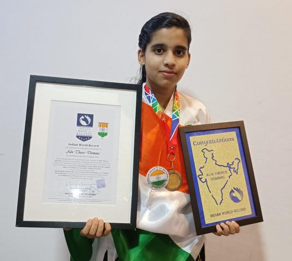 Alin Theres Dominic  Indian World Record