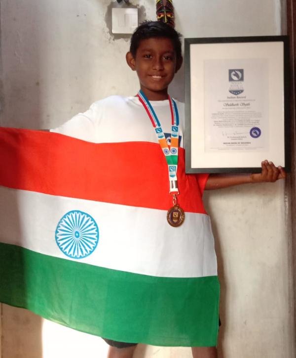 Siddharth Sujith  Indian World Record