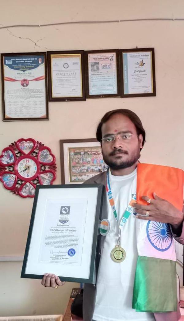 Dr.Bhadrappa Haralayya  Indian Record Holder
