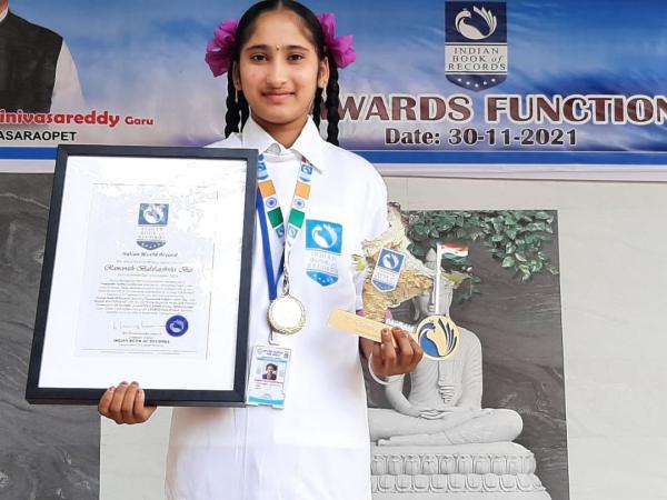 Ramavath Balaharshitha Bai  INDIAN WORLD RECORD
