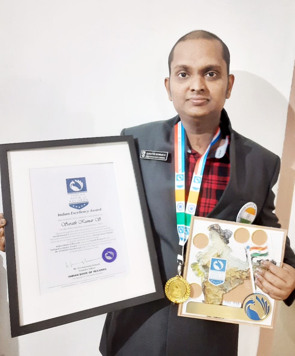 Sarath Kumar S - INDIAN EXCELLENCY AWARD