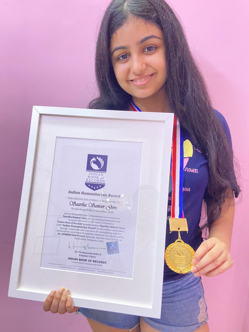 Saartha Sameer Gore - Indian Humanitarian Awardee