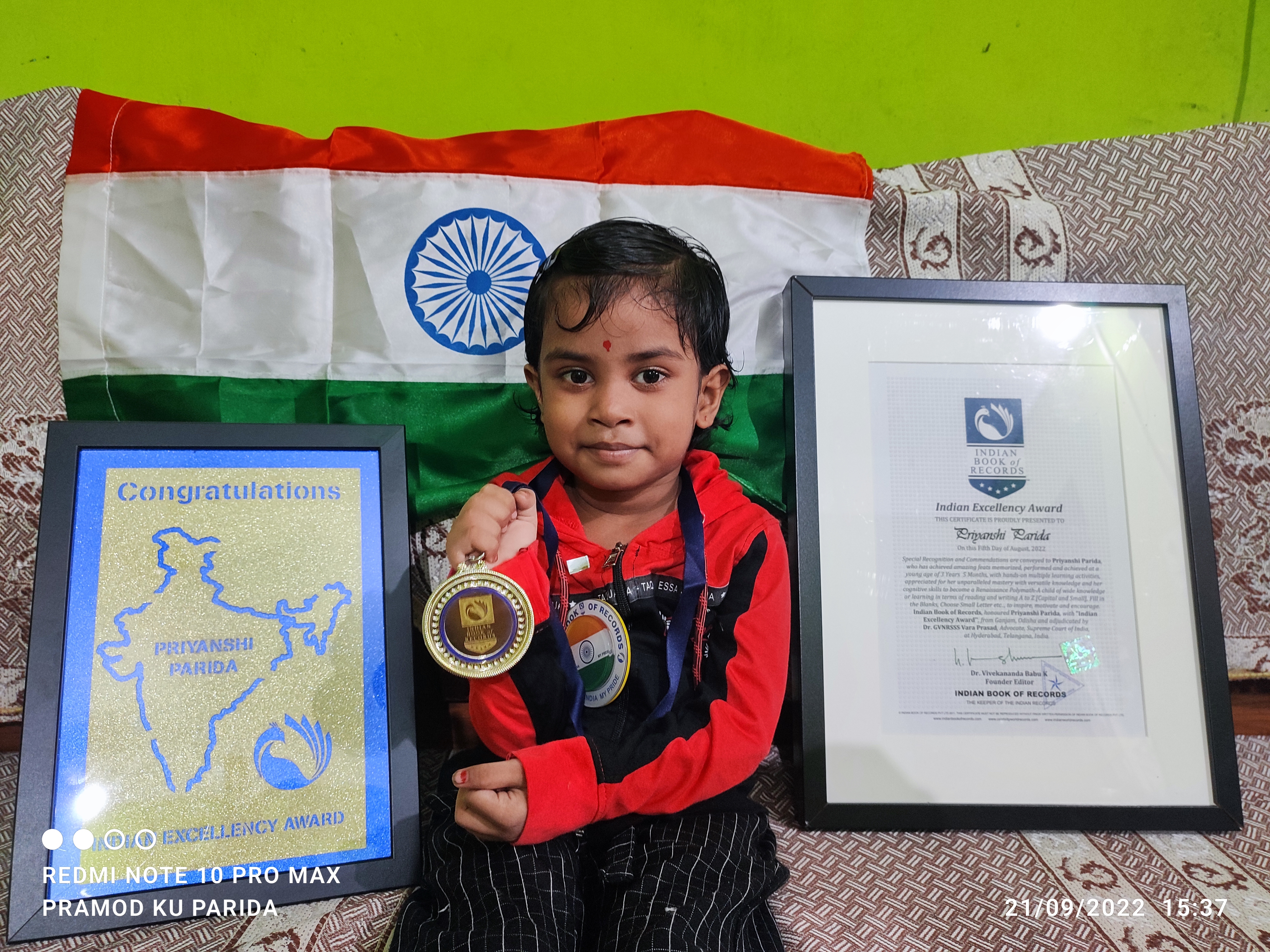 Indian Excellency Award - Priyanshi Parida